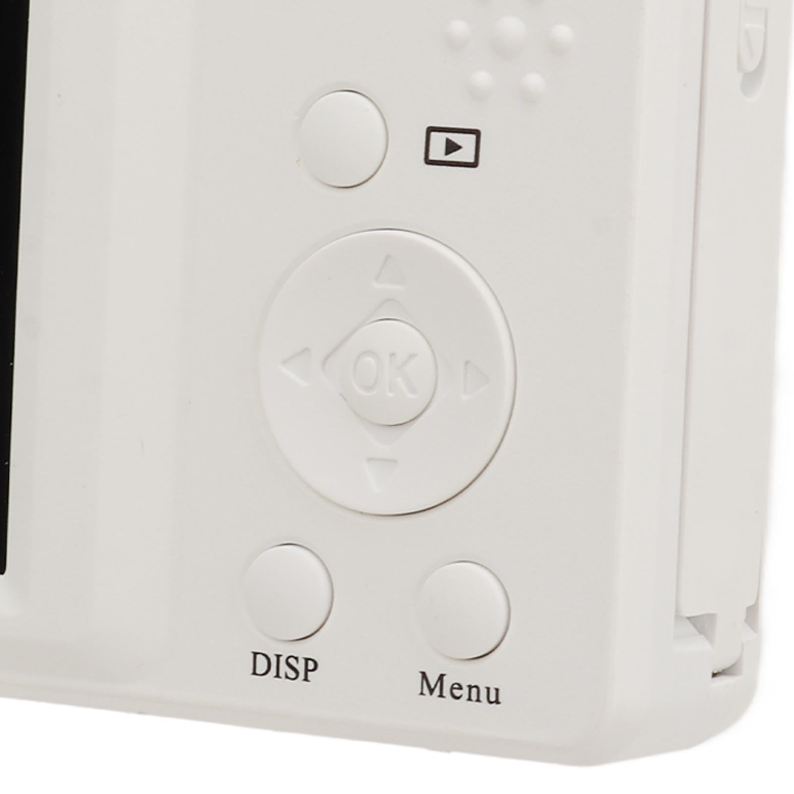 Cámara digital, cámara para vlogging blanca de 50 MP 4K con zoom de 16x y pantalla HD de 2.7 pulgadas, cámara compacta portátil de apuntar y disparar con enfoque automático para viajes y registro de crecimiento